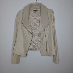 Vince goat leather cream jacket